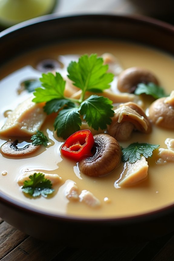 aromatic coconut chicken soup
