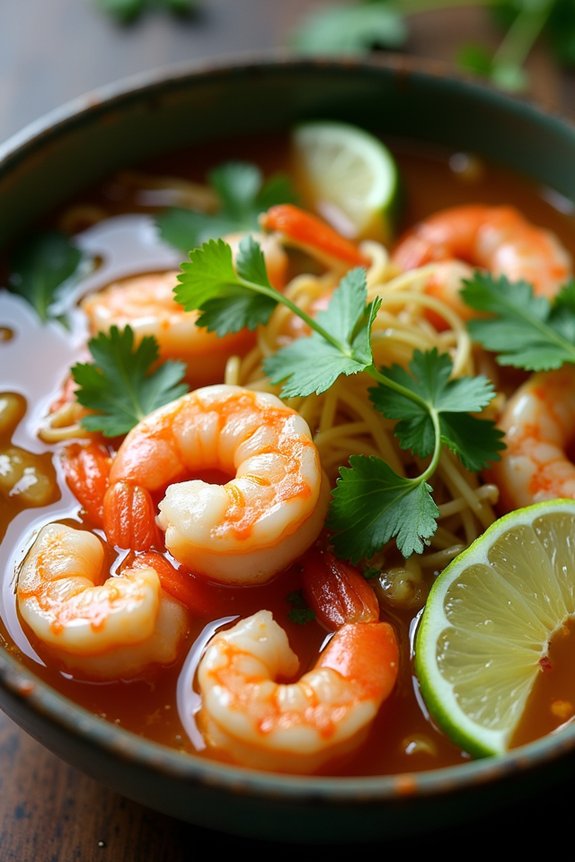 aromatic shrimp ginger soup