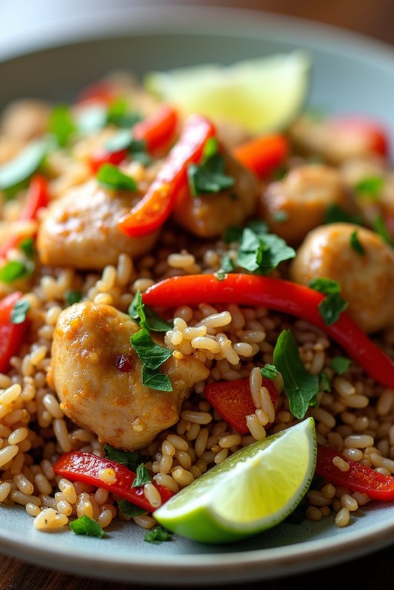 aromatic thai chicken fried rice