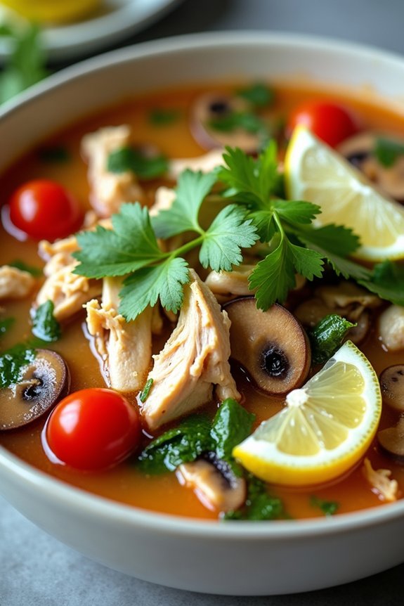 aromatic thai chicken soup