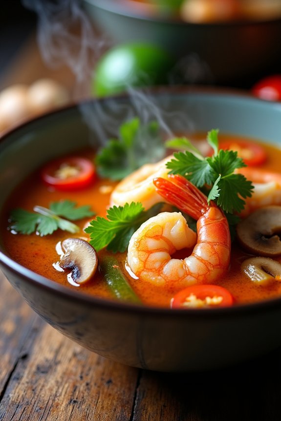 aromatic thai shrimp soup
