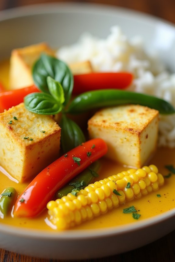 aromatic tofu yellow curry
