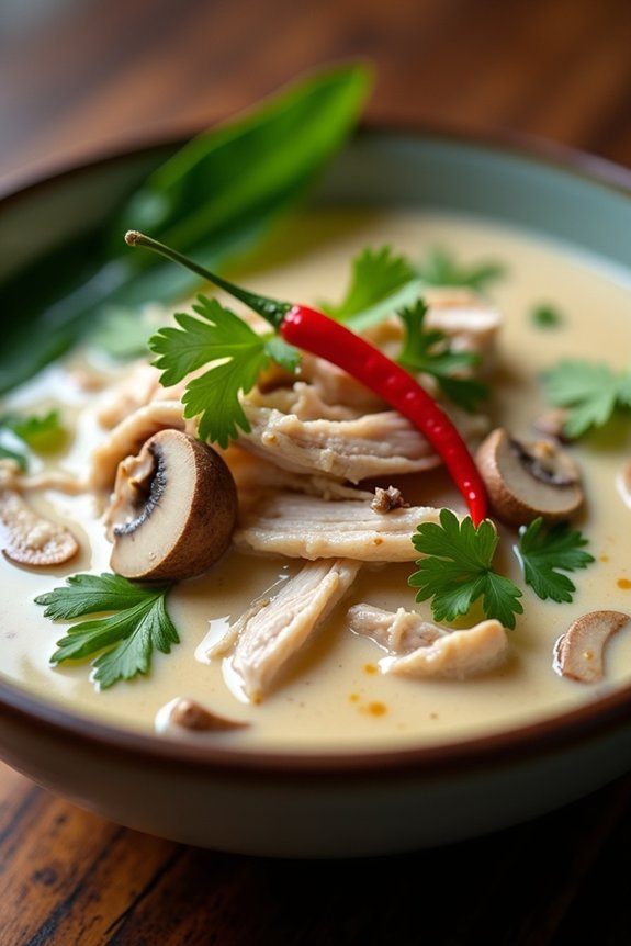 authentic thai coconut chicken soup
