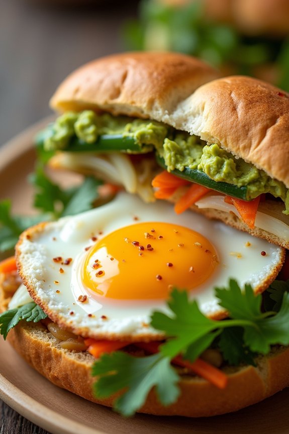 avocado egg banh mi