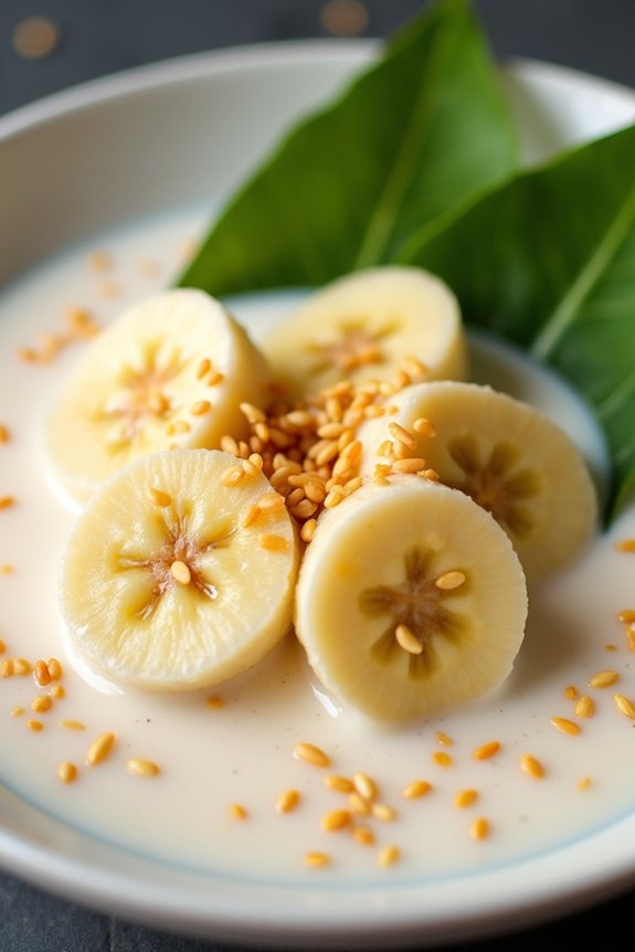 bananas cooked in coconut milk