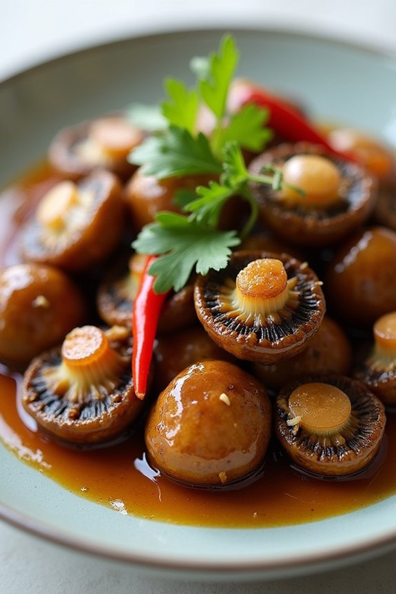 caramelized coconut mushroom delight