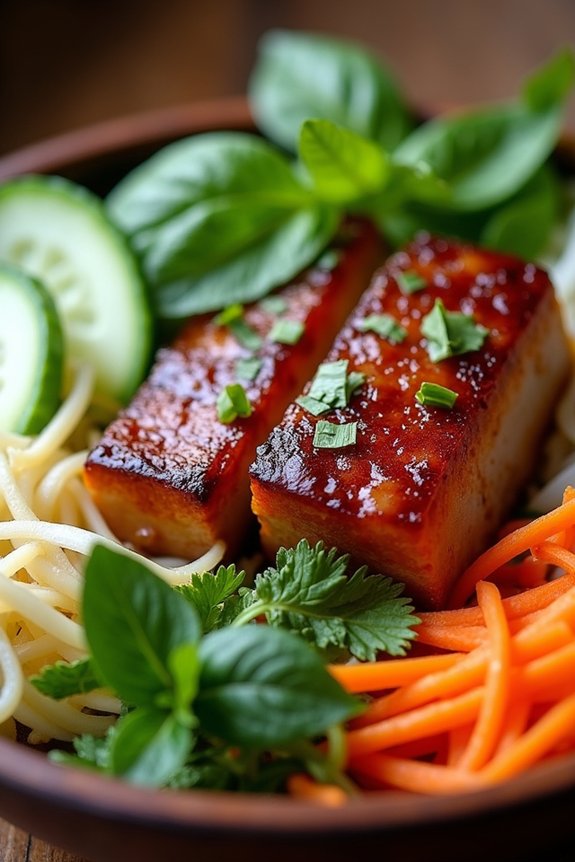 caramelized pork belly bun cha