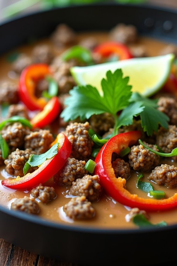 coconut lime beef skillet