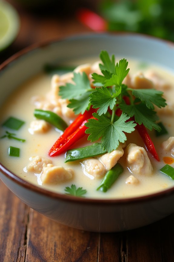coconut milk poached chicken