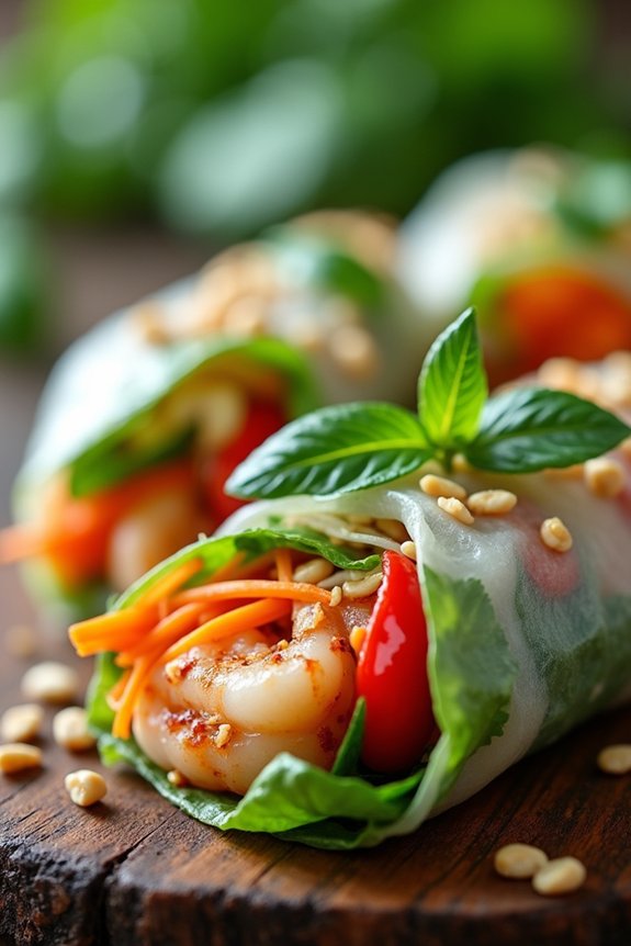 colorful customizable spring rolls