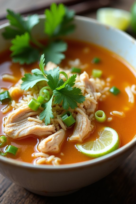 comforting chicken ginger soup