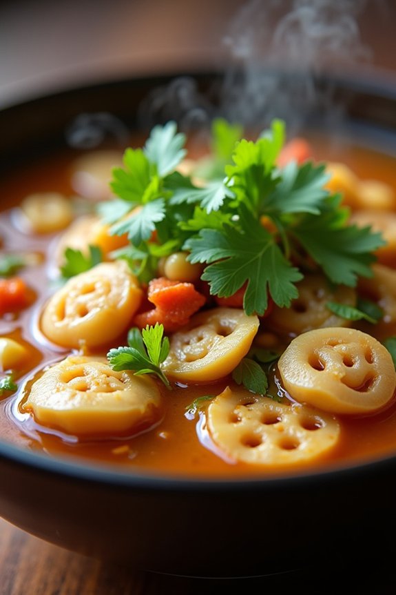 comforting chicken lotus root soup