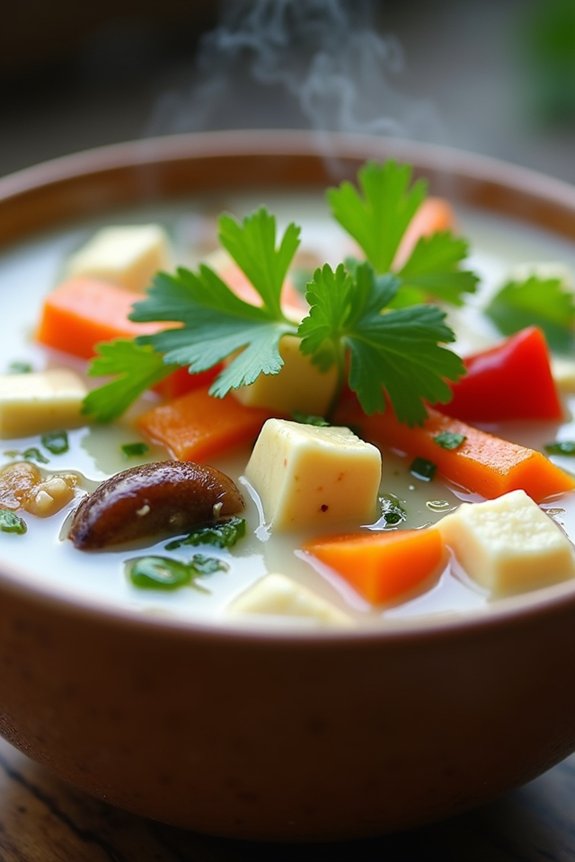 creamy coconut lemongrass soup