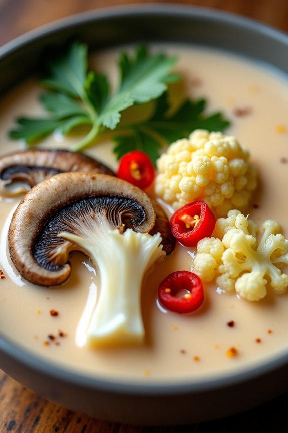creamy thai cauliflower soup