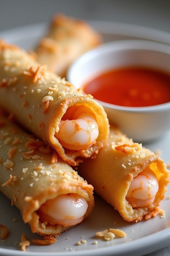 crispy coconut shrimp rolls