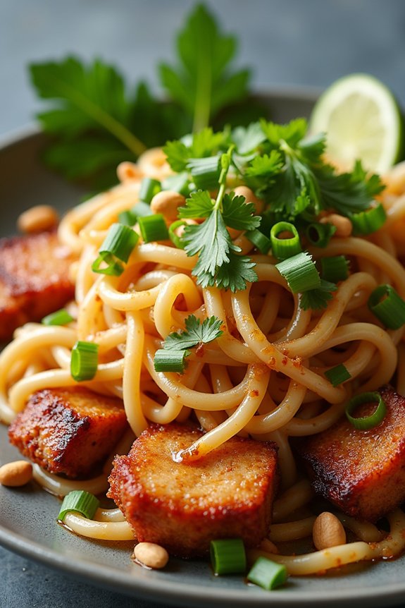 crispy pork belly pad thai