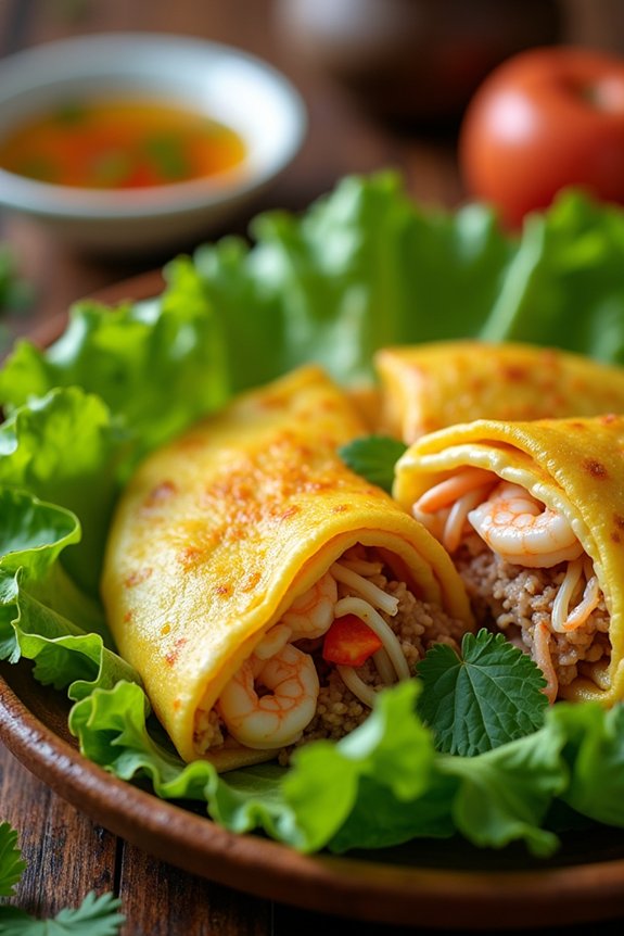 crispy savory vietnamese crepes