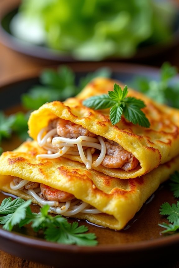 crispy savory vietnamese pancakes