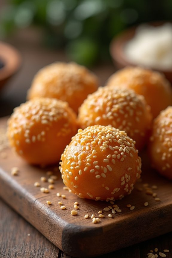 crispy sesame filled delights