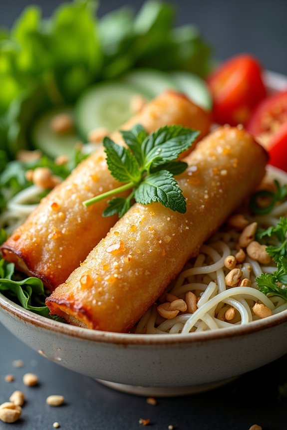crispy spring rolls and vermicelli