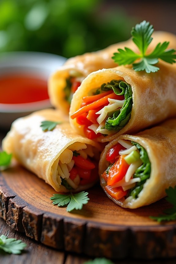 crispy vegetable spring rolls