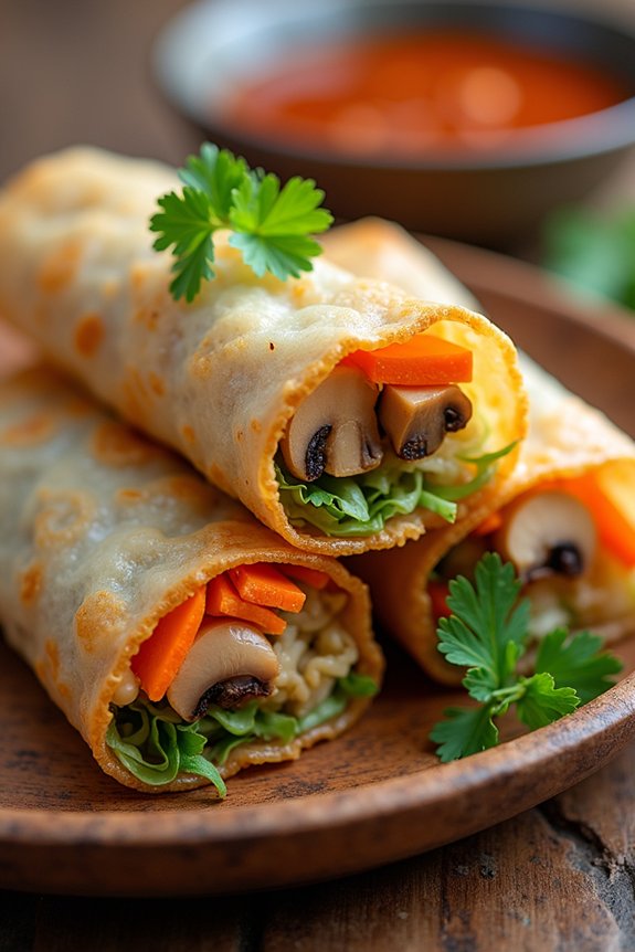 crispy vegetarian delight rolls