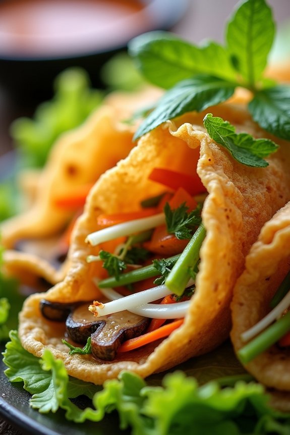 crispy vietnamese savory crepes