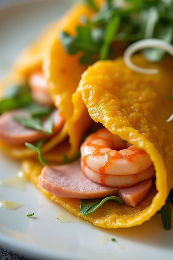 crispy vietnamese savory crepes