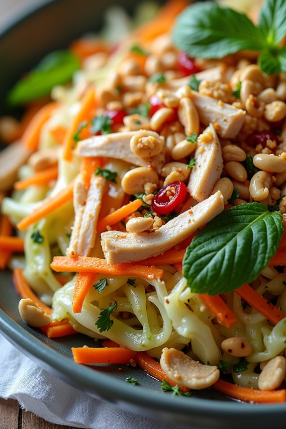crunchy chicken cabbage salad