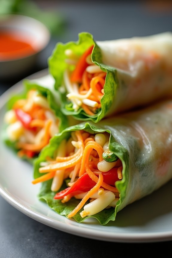 curried vegetable spring rolls