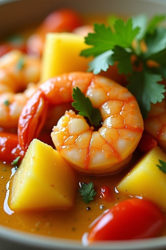 delicious shrimp pineapple curry