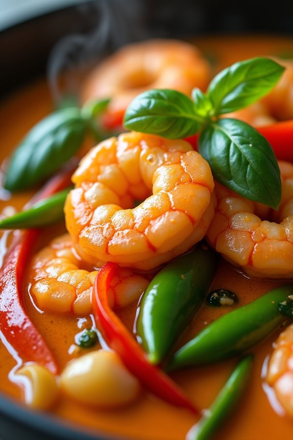 delicious shrimp red curry