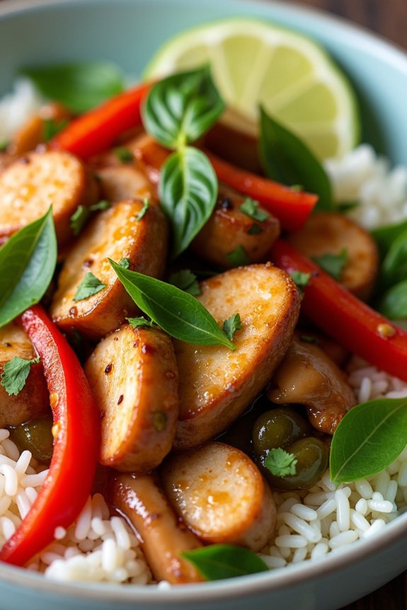 delicious thai basil chicken