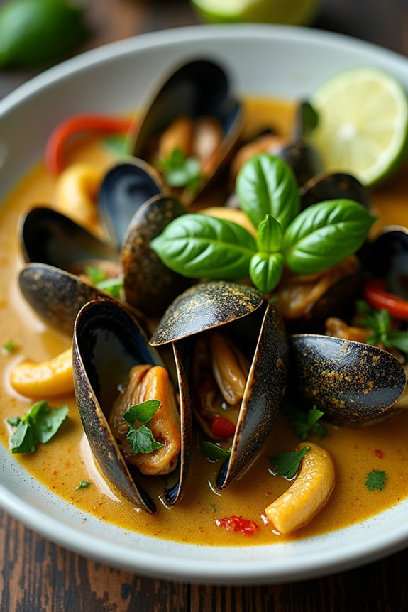 delicious thai mussels curry