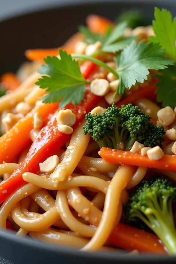 delicious thai noodle dish