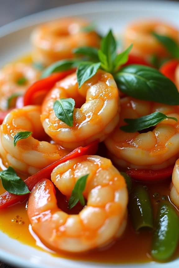 delicious thai red curry shrimp