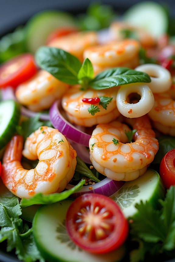 delicious thai seafood salad
