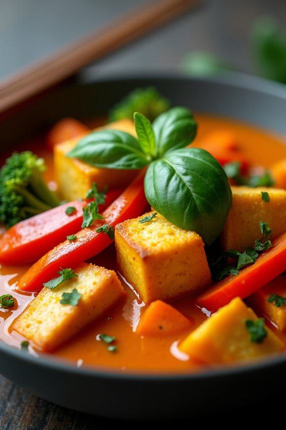 delicious vegetarian red curry