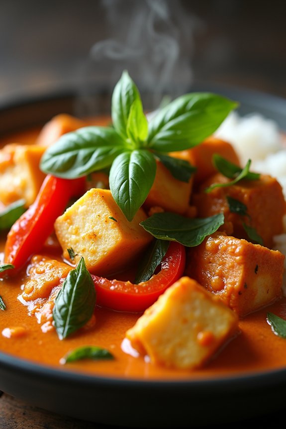 delicious vegetarian red curry