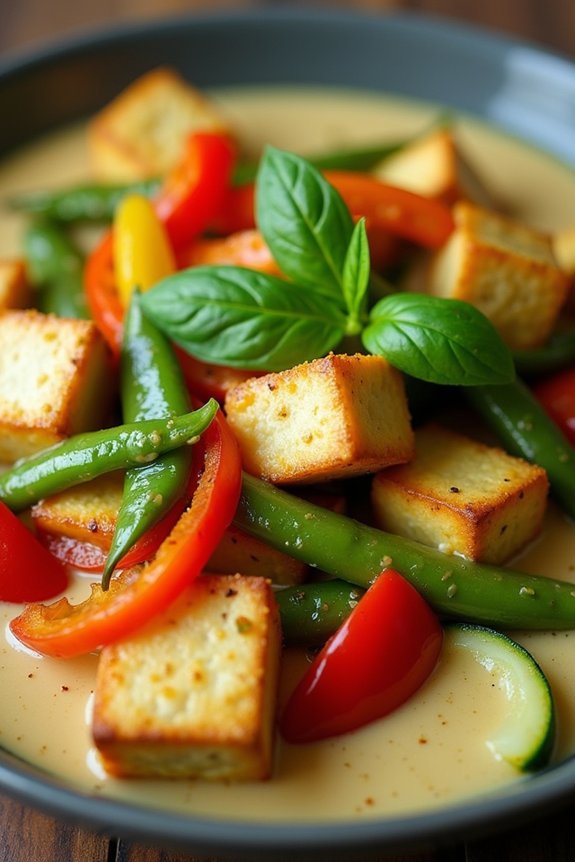 delightful tofu green curry