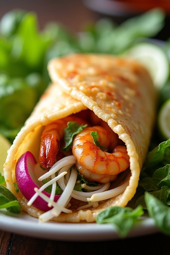 dragon fruit honey banh xeo