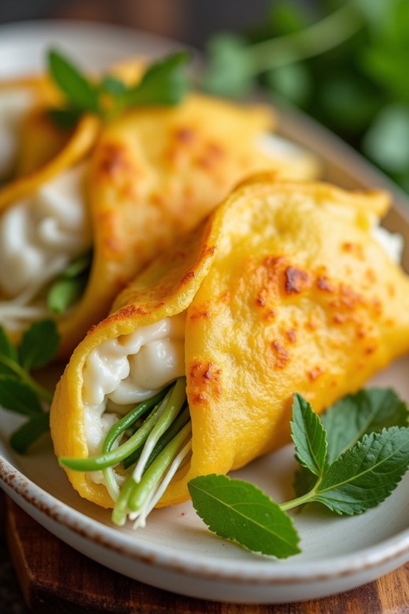 exotic durian coconut pancakes