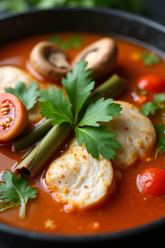 exotic thai chicken soup