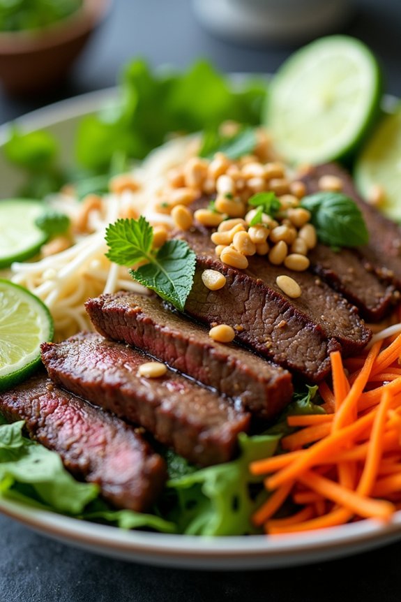 fast flavorful beef noodle salad