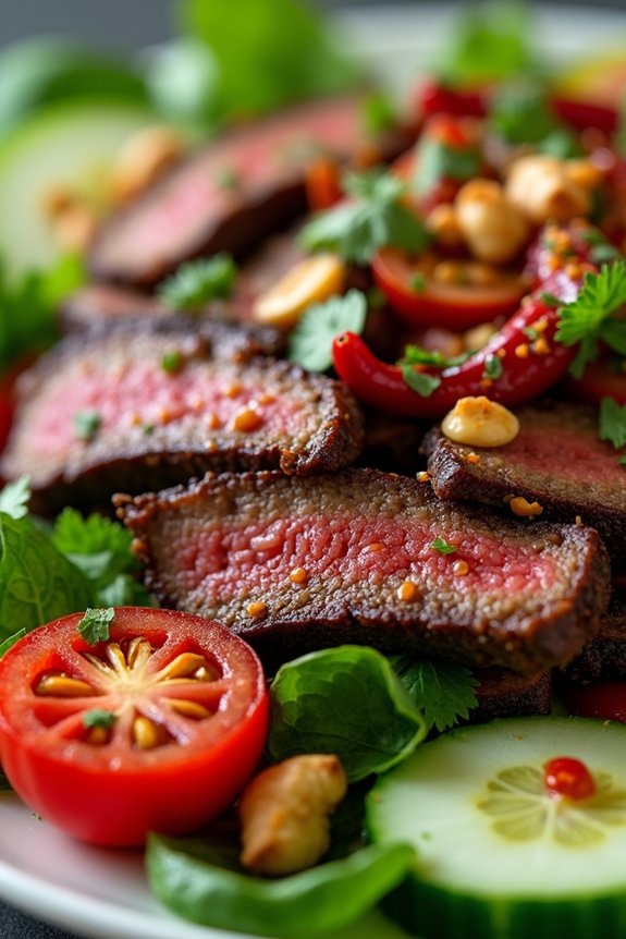 flavorful thai beef salad