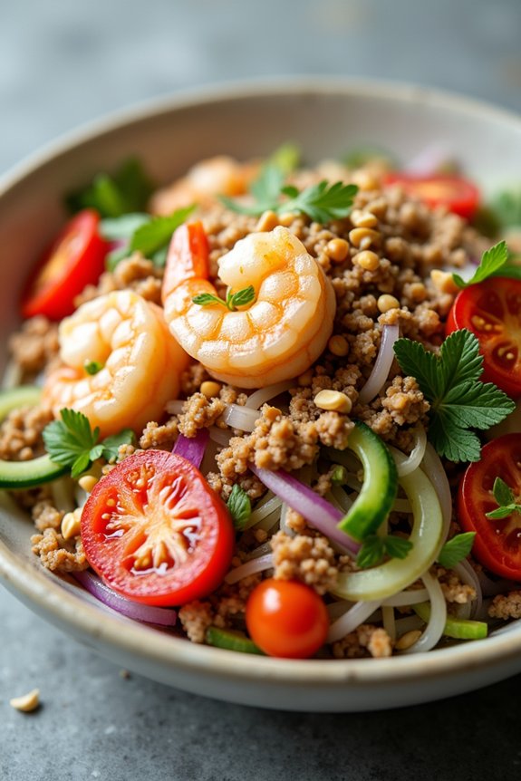 flavorful thai noodle salad