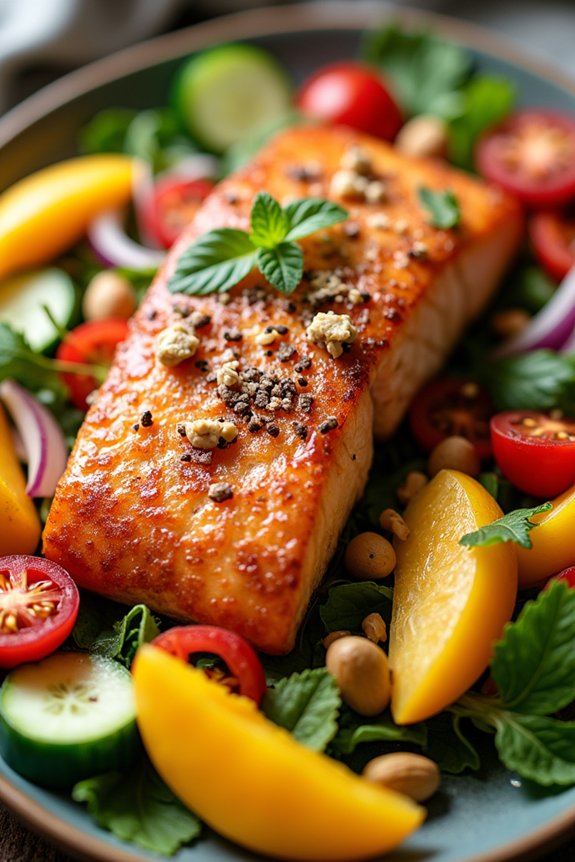 flavorful thai salmon salad