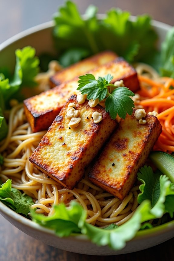 flavorful vegetarian bun cha