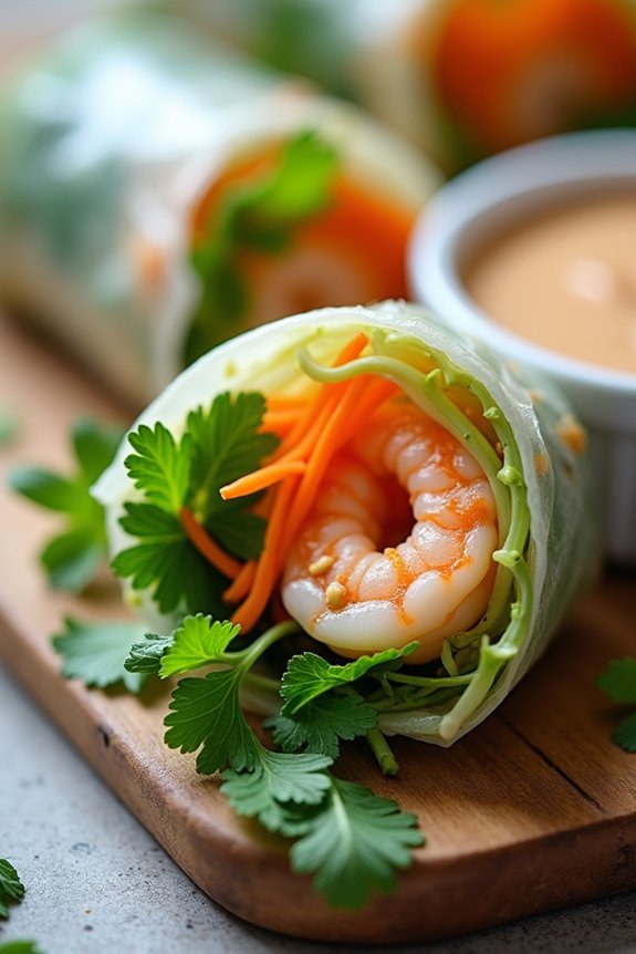 fresh crunchy spring rolls