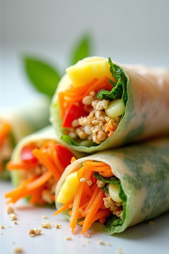 fresh flavorful healthy spring rolls